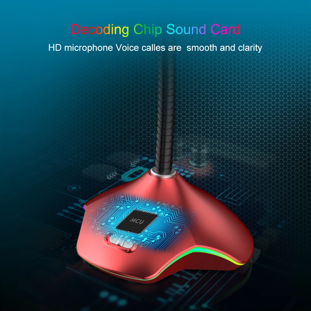 PopuPine Computer Microphone 360° Adjust Studio Speech Microphone Gaming Chatting USB Microphone Desktop PC Laptop