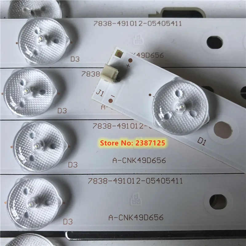 

100% New 9PCS/KIT LED Backlight Strips A-CNK49D656 7838-491012-0540511 For 49L310U 49L420U LC490DUY-SHA2 K490WDR1