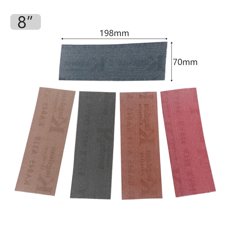 5 sztuk 5 "8" 16 "papier ścierny 80-320 Grit flokowanie pasek szlifierski 5 kolorów stopa szlifierska do szlifowania blok polski narzędzia
