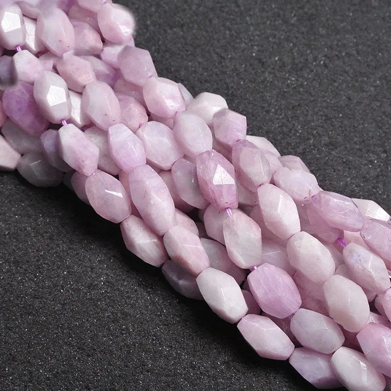 10x16mm Natural Face smooth irregular oval Kunzite Stone Beads For DIY necklace bracelet jewelry making 15 