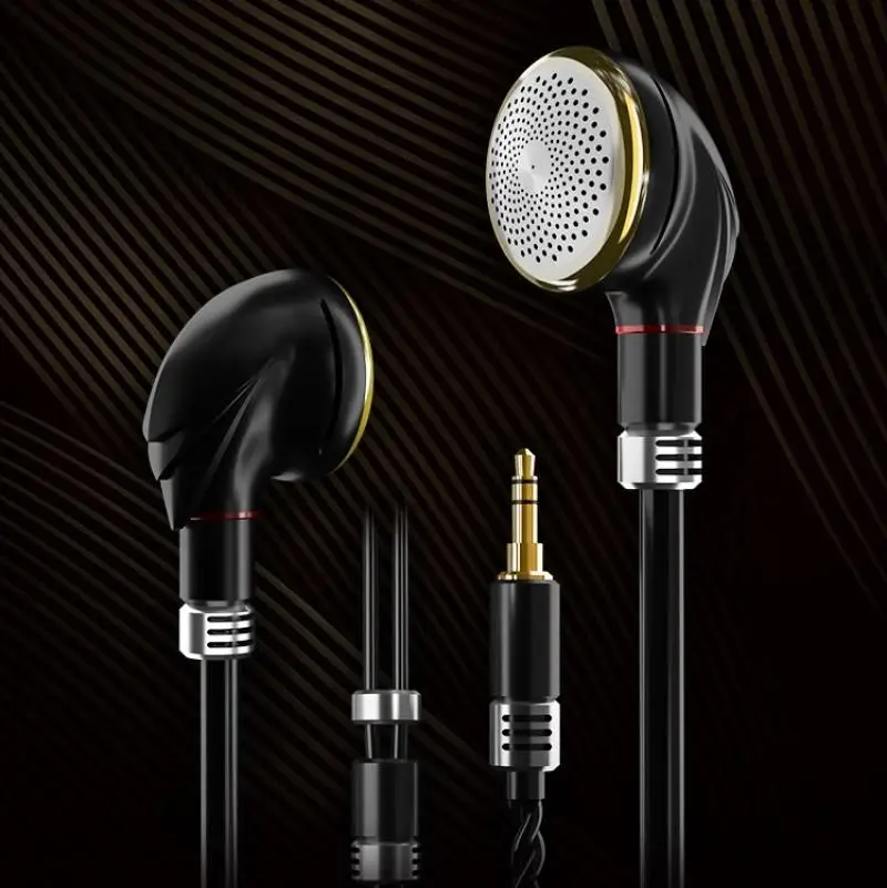 7HZ P-TWOS Earphone Composite Nano ZnO Crystal Diaphragm Headset with Efficiency External Magnetic Moving Coil Flat Head Earbuds