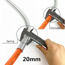 1 pc Length 500mm diameter 20mm hand out-spring pvc tube bender pipe bending tool silver wire tube bending tools