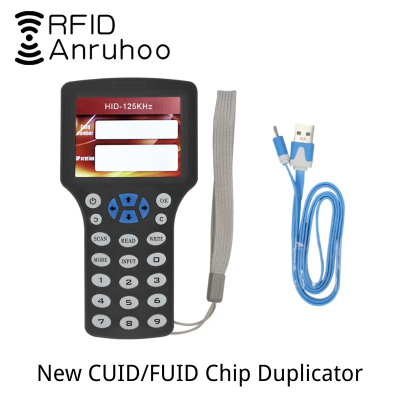 Duplicador RFID en inglés, lector de tarjetas con Chip inteligente, 13,56 Mhz, NFC, copiadora de grietas de cifrado, escritor de llavero CUID/FUID,