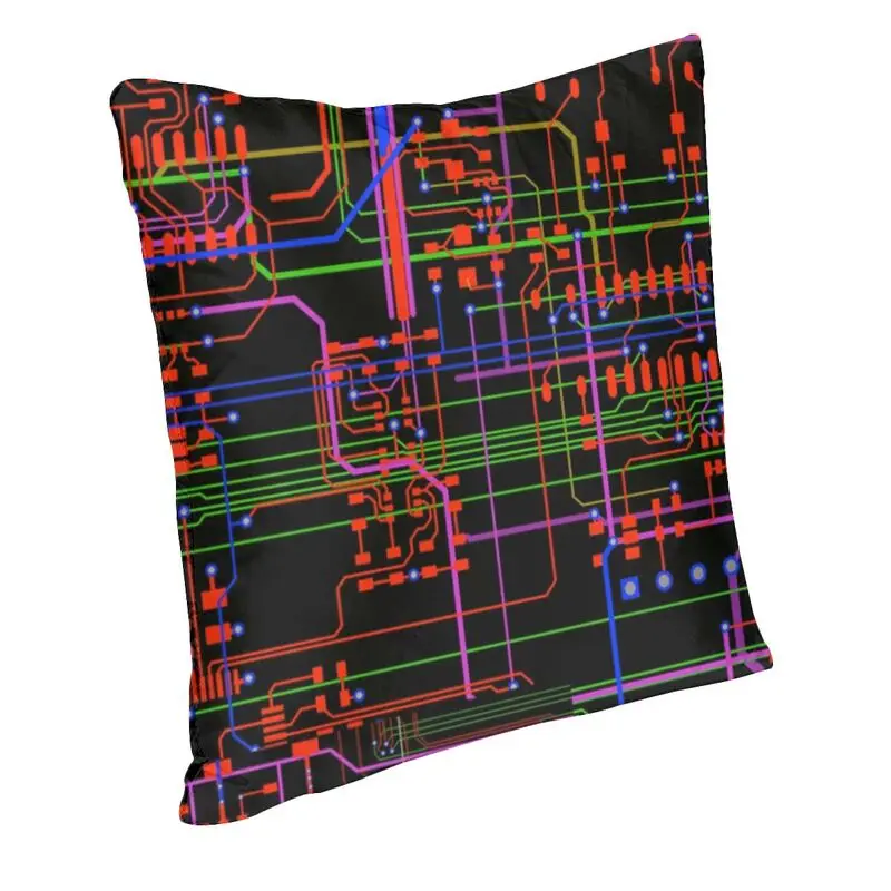 Nordic Style Geek Computer Circuit Board Throw Pillow Cover Home Decor Programmer Hacker Tech Cushion Cover 40x40cm For Sofa