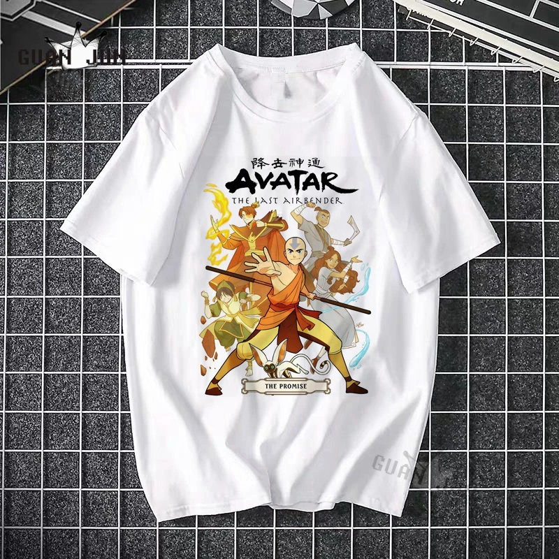 

Men's T-Shirt The Last Airbender Avatar Action Funny Tshirt Unisex Cotton Vintage Black T Shirt Casual Anime Manga Zuko Tees