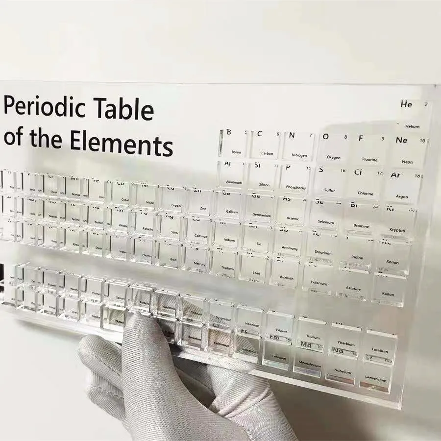 Custodie acriliche per la raccolta di cubi di elementi da 10mm scatole trasparenti di piccole dimensioni 14mm per cubi di scatole di elementi da 10mm