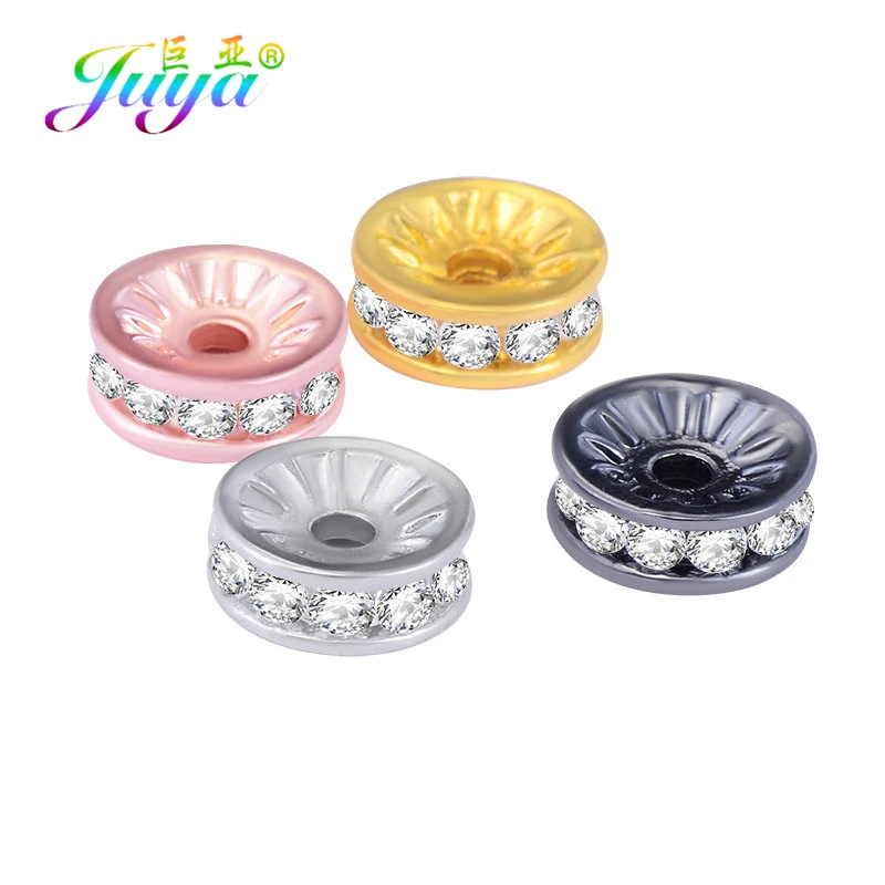 Juya DIY 7 8 9 10 mm Metal Spacer Beads Supplies Decorative Separator Divider Beads For Handmade Beadwork Beads Jewelry Making image 4