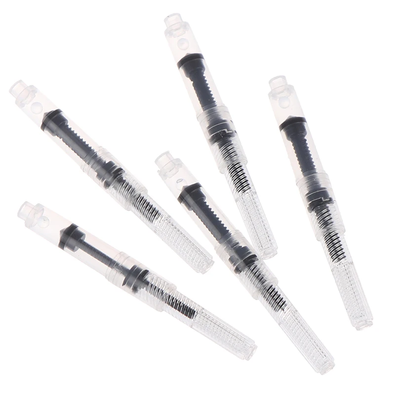 5pcs Fountain Pen Small Black Ink Caliber 2.6 mm Converter pump Cartridges