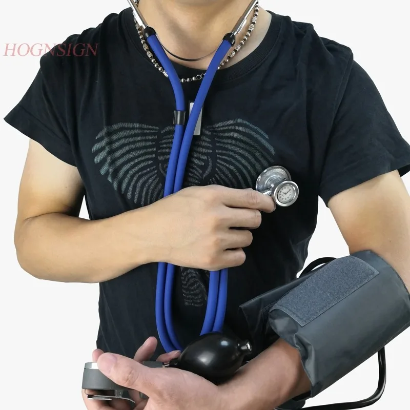 Stethoscope + Sphygmomanometer Heart Child Adult Professional Doctor Use Multi Purpose Clock With stetoscopio Medical Equipment