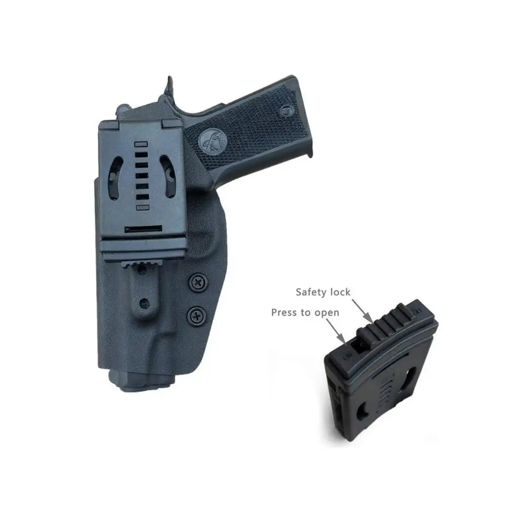 BBF Make OWB KYDEX Holster Fit: Colt Commander 1911 .45 9mm 4.25 / 4.5 Inch PT 1911 Gun Holster Belt Outside Carry Pistol Case