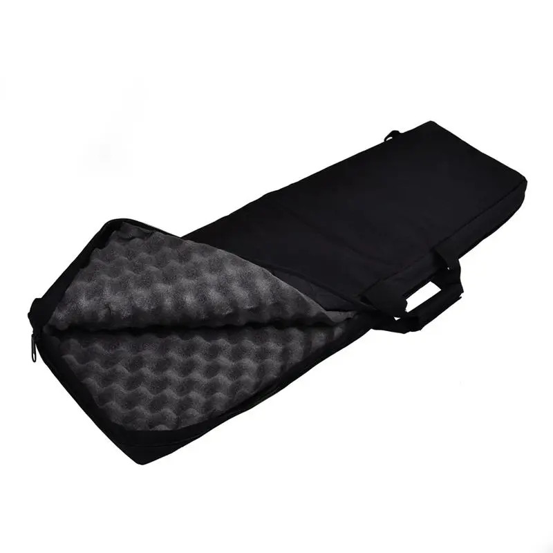 85CM 100CM outdoor hunting shotgun square portable gun protective bag set in black sand color