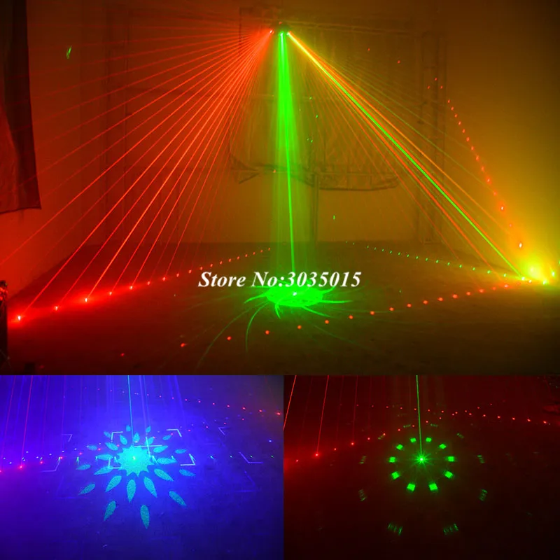 Professional RGB Laser Light 6 Eyes Laster Light DMX Stage Light for Disco Dance Halls Bars KTV Nightclub Wedding Family Party