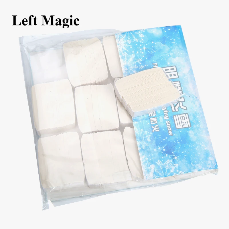 12PCS/Set Colorful Snowflakes Paper Magic Tricks Snow Storm Magic Paper For Magic Show Magician Accessories Classic Toy