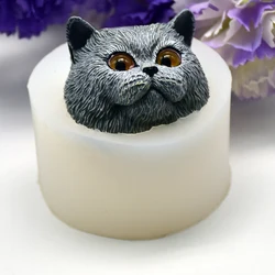 3D Cute Cat Silicone Mold Soap Making Tools DIY Silicone Molds For Candle Cake Baking Mould Aromatherapy Decoration Clay Crafts