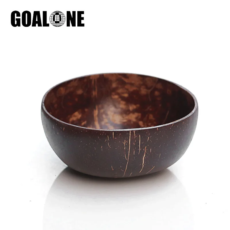 GOALONE Coconut Bowl and Wooden Spoon Set Natural Handmade Coconut Fruit Eco Friendly Bowl Food Container  Bowl Kitchen Utensils