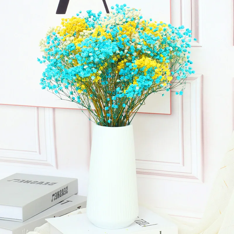 

100g Natural Preserved Flowers Gypsophila Flower Baby's Breat Wedding Bouquets Gift For Home Decor