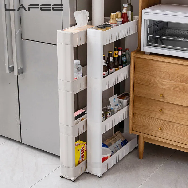 

Storage Rack Gap Gap Shelf Pulley Mobile Kitchen Toilet Gap Rack Bathroom Storage Rack Refrigerator Side Seam Finishing Rack