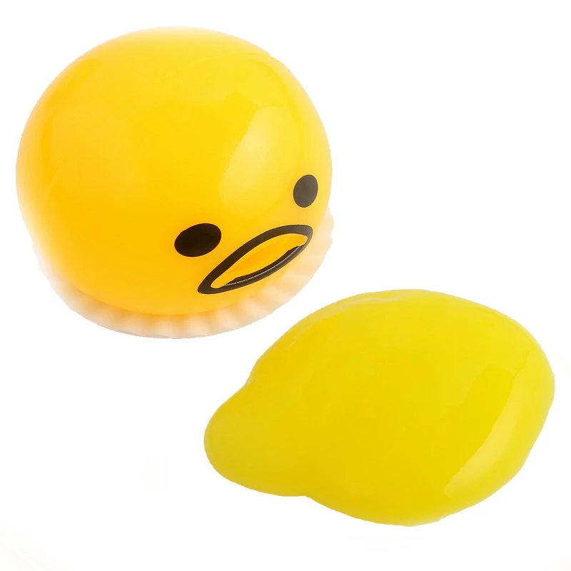 

Hot Sale Squishy Vomitive Egg Yolk Anti Stress Reliever Fun Gift Yellow Lazy Egg Joke Toy Ball Egg Squeeze Funny Toys AntiStress