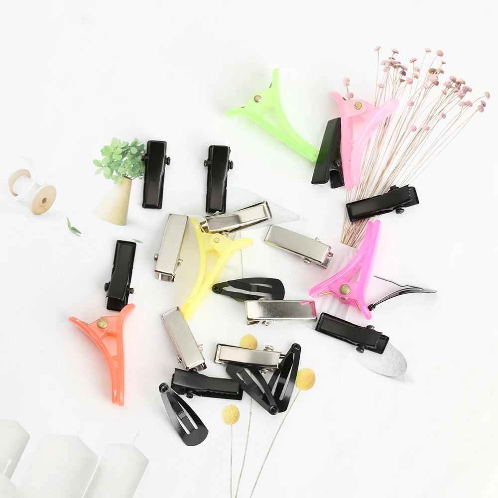 10Pcs Doll Mini Metal Clip Children Hair Clip 2cm*0.8cm Doll  Headwear Kid Head Clip Toys DIY For Girls Doll Accessories