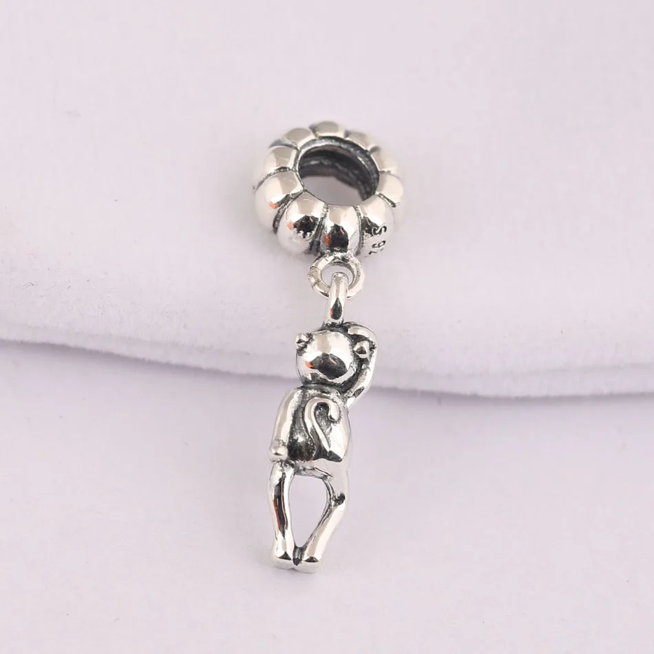 Bracelets pendentif en argent pour femmes, bijoux en forme de singe, Animal, breloque, DIY