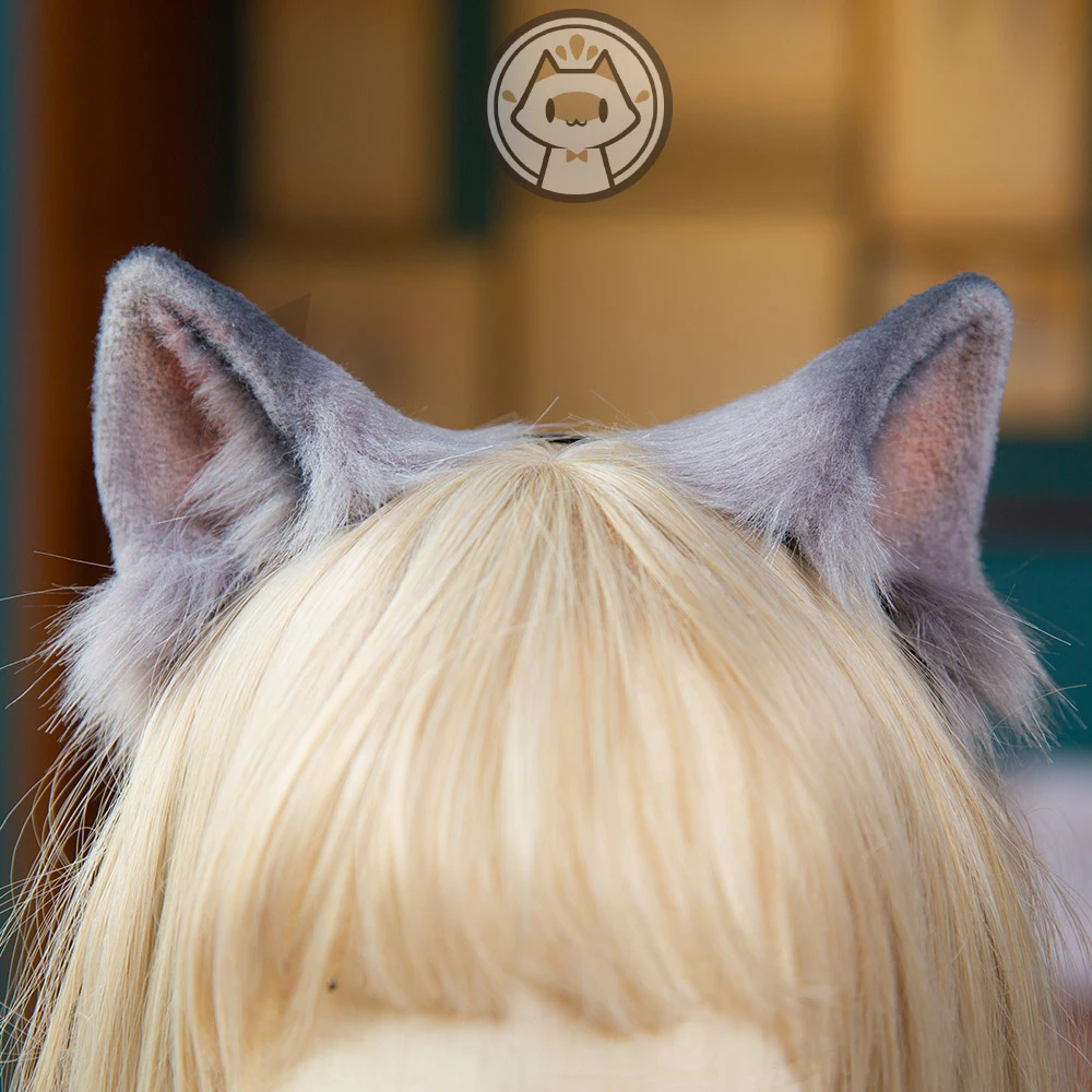 

MMGG New Blue Cat Neko Ears Hairhoop Headwear Headband For Anime Lolita Cosplay Costume Accessories Headwear Headband