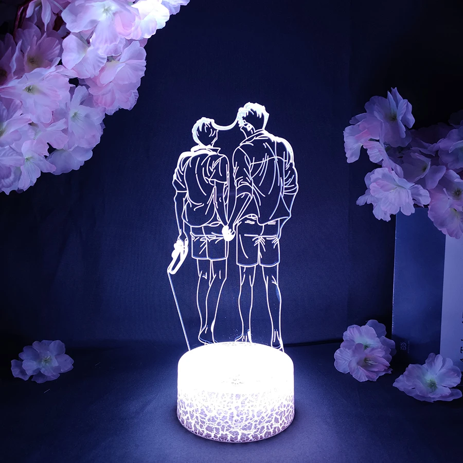 

BL Manga LED Pretty Boys Light Anime Figure Acrylic Night Bedroom Lamp RGB Flashing Cool Anime Gift 3D Cartoon Child Room Decor