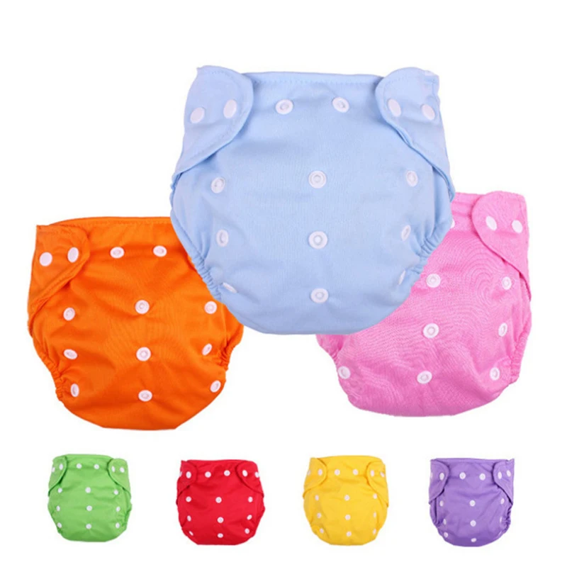 Six couches mignonnes pour bébé, couches réutilisables en tissu, lavables, sous-vêtements pour pantalons d\'entraînement en coton