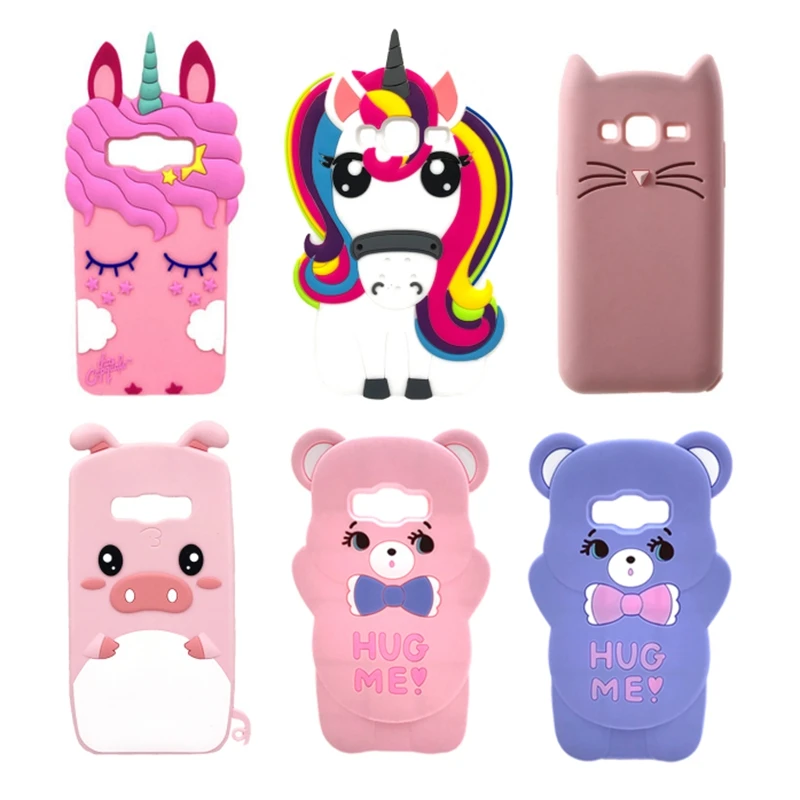 Cute 3D Cartoon Soft Silicone Back Cover For Samsung Galaxy J7 2015 Case For Samsung J7 2015 SM-J700F 5.5 inch J7008 J700F J700H