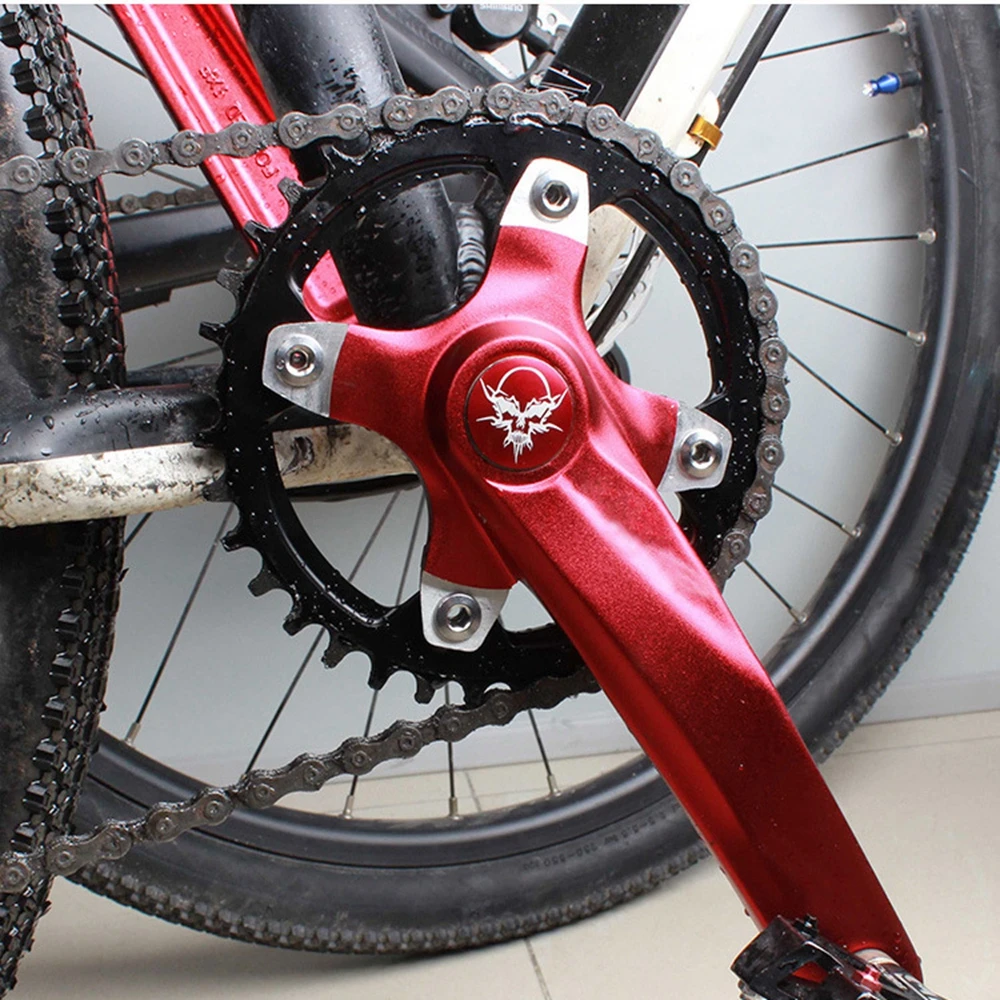 1Set Aluminum Hollow Alloy Crank Cap Bicycle Teeth Plate Crankset Plug Screw Disc Cover Road Mountain Bikes Accessory