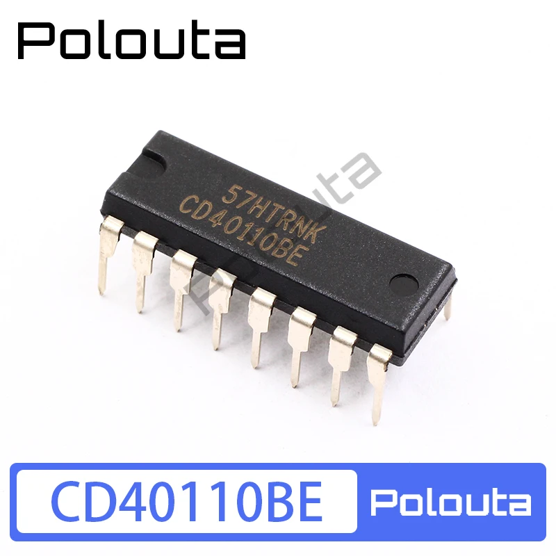 5 Pcs Polouta CD40110BE CD40110 HCF40110BE DIP-16 Counter Display Driver Diy Electronics Kits Arduino Nano Integrated Circuits