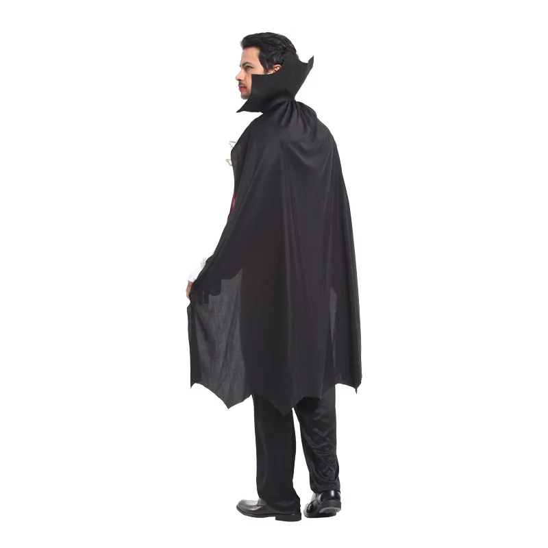 Costume Effrayant de Vampire pour Adulte, Cosplay d'Halloween, Dracula, Pourim, Carnaval, Défilé, Boîte de Nuit, Bar, Masqué, Pall Plis, Robe de Soirée