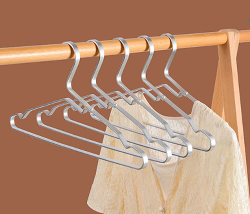 10cm Aluminum Alloy Clothes Hangers Nonslip Metal Pants Rack Non-deformed Household Drying Hanger for Dry and Wet