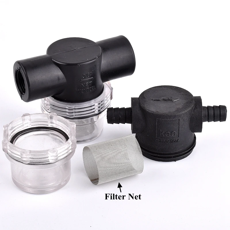 3/8 1/2 Inch Garden Watering Filter Irrigation Large Flow Filter Pipe Connector Aquarium Water Pump Strainer Hose Pagoda Joint