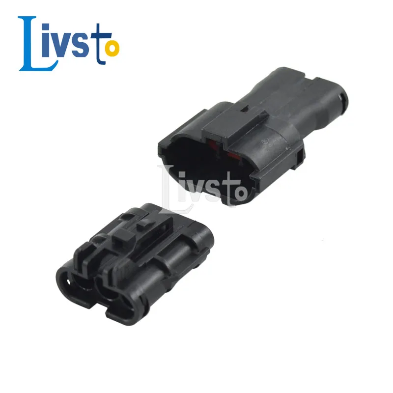 5/20/50/100 Sets 3 Pin SWP Style Waterproof Connector Adapter Automotive Black Socket Male or Female Plug MG610327-5 MG640329-5