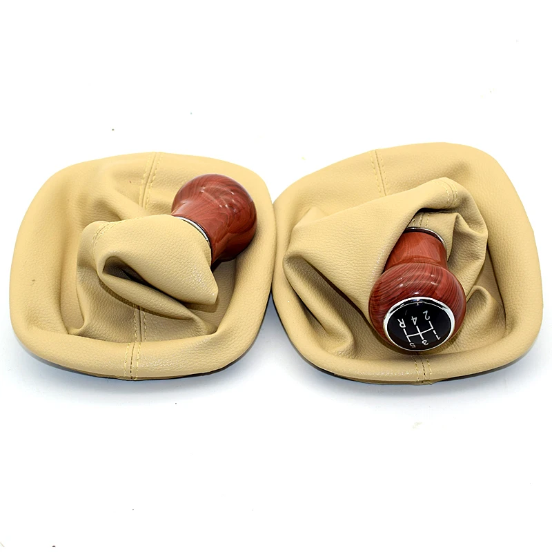 For VW Passat B5 B5.5 1997 1998 1999 2000 2001 2002 2003 2004 2005 Car-Styling 5 Speed Gear Shift Knob With Real PU Leather Boot