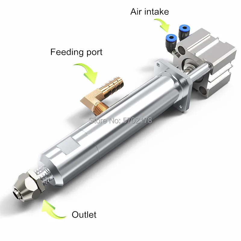 Silicone valve large flow cylinder suction suction valve  viscous liquid dispensing valve