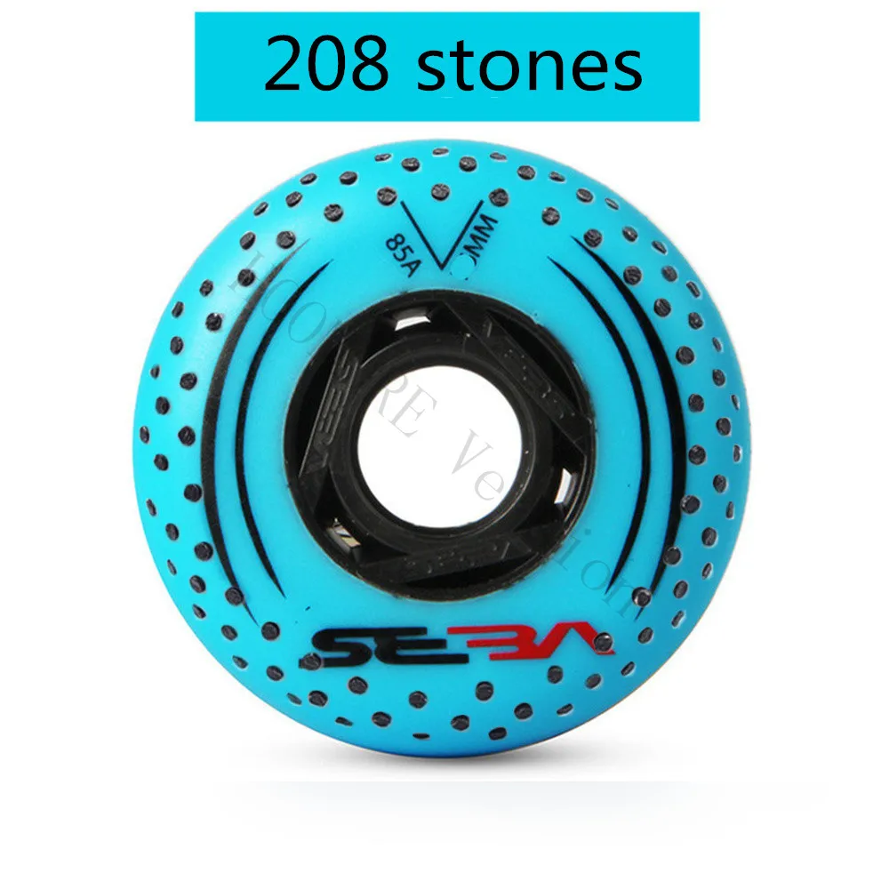 Original SEBA 85A 90A Slalom Slide Flints Skating Wheel 52 104 208 Firestones Fire Stone Spark Inline Skates Wheel 76mm 80mm 8pc