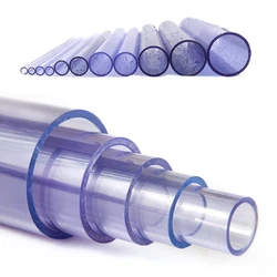 2pcs O.D.16/18/20/25/32~315mm Transparent Blue Watering Hoses UPVC Pipe Aquarium Fish Tank Tube 25/50cm Length GARDEN HOSE