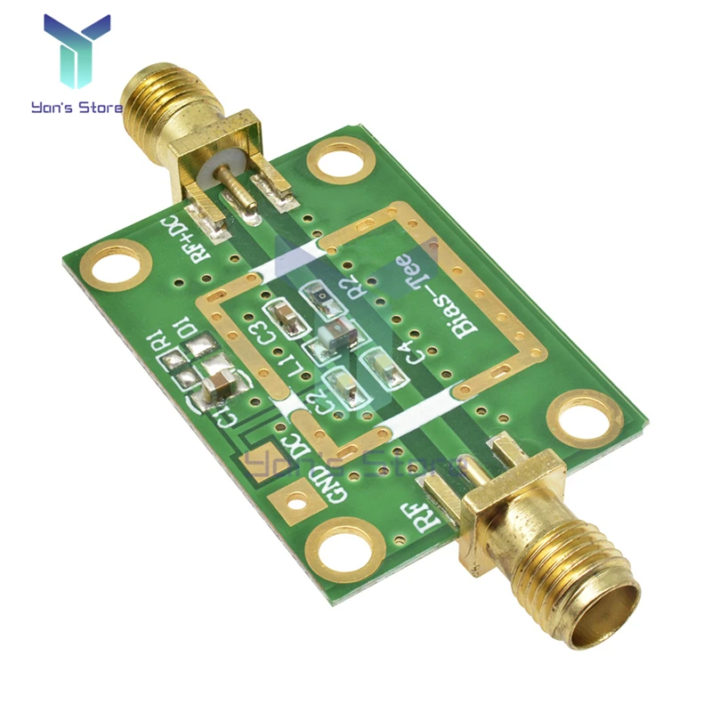 1Pcs Bias Tee 10MHz-6GHz Frequency for HAM radio RTL SDR LNA  Low Noise Amplifier DC 1-50V 0.5A 42*32*12ｍｍ