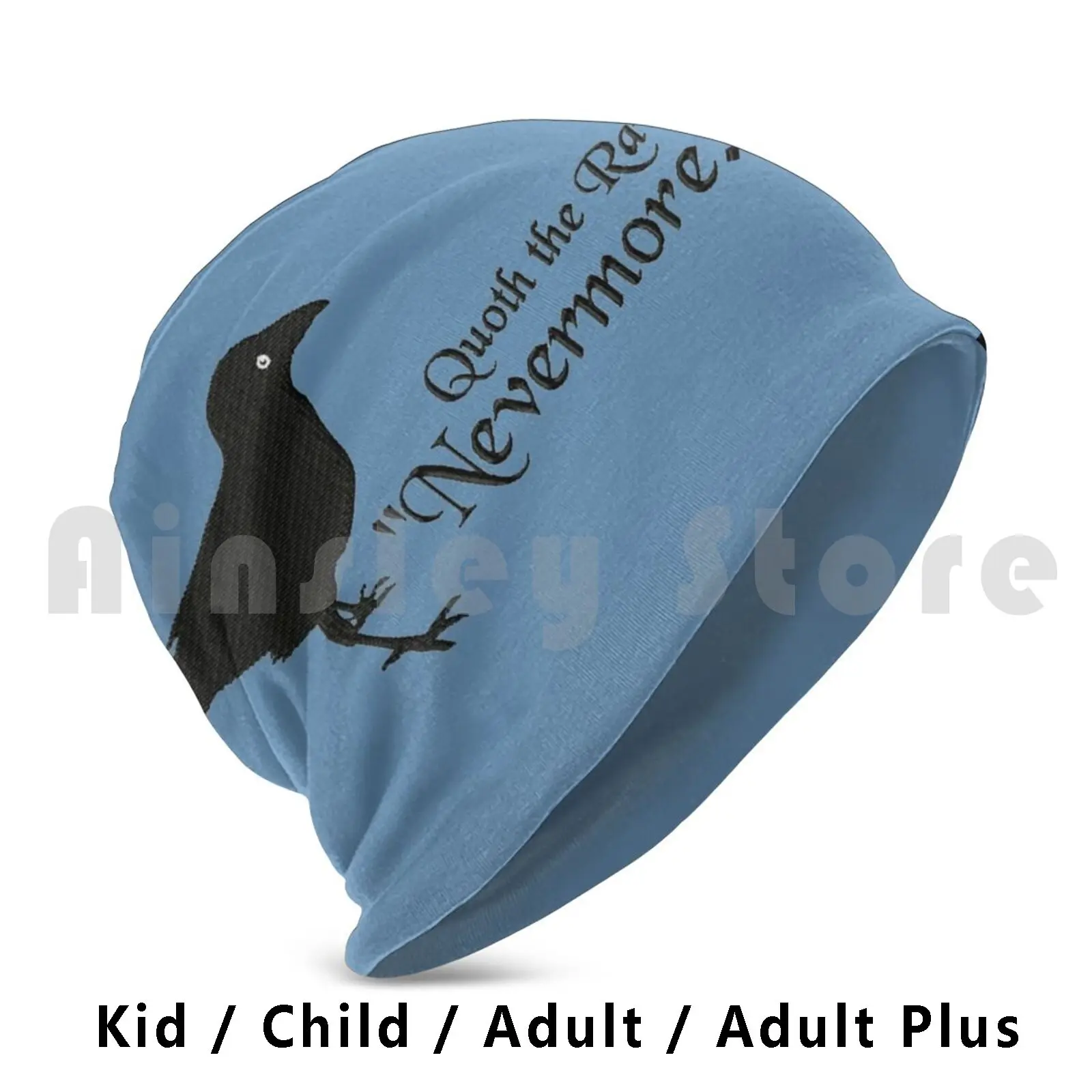 Quoth The Raven Beanies Knit Hat Hip Hop Poe Edgar Allan Poe Raven Nevermore Poetry Poem Literature Goth