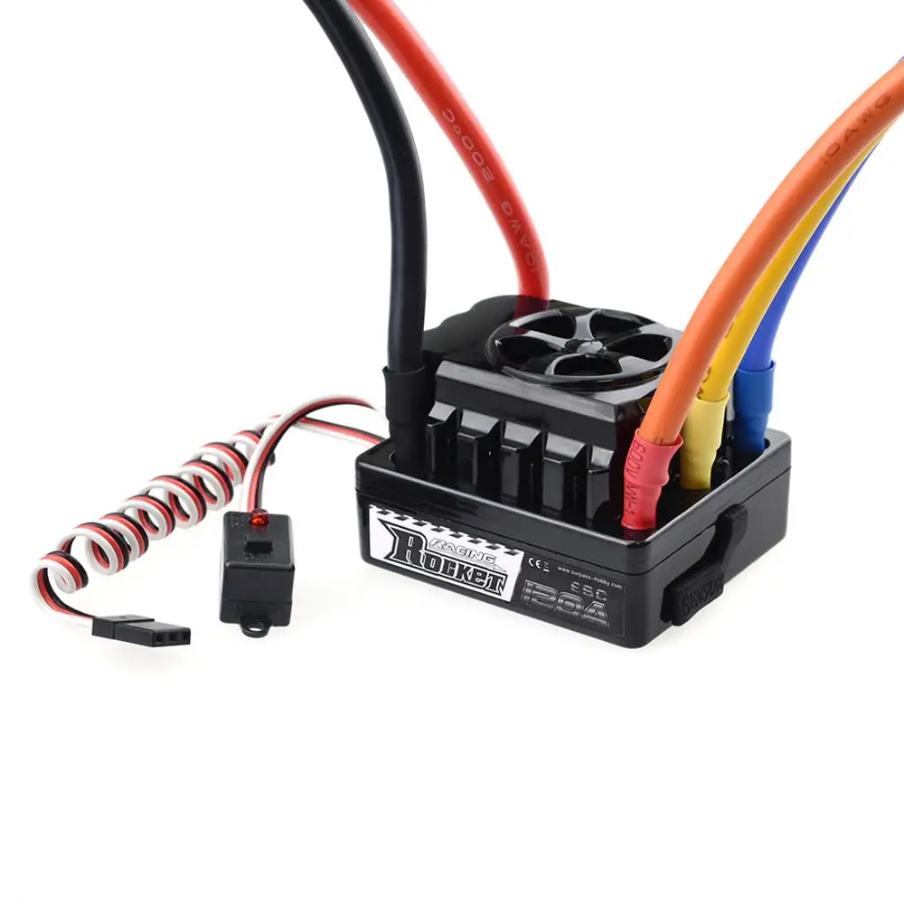 Rakieta 45A 60A 80A 120A 150A ESC bezszczotkowy bez sensu regulator prędkości z karta programu dla 1/8 1/10 1/12 1/20 RC samochodu