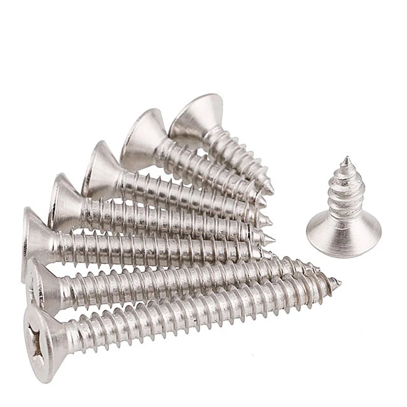 Uxcell 100pcs M4 X 8mm Flat Head Screws – Phillips Drive, 304 Stainless Steel, Fine Thread (0.7mm Pitch)