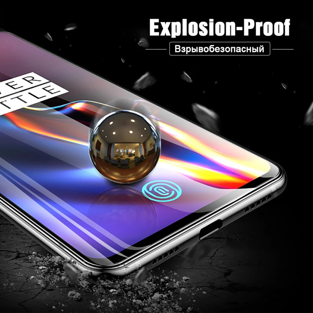 2Pcs cover tempered glass for oneplus 6 6t 7 7t 8 pro phone screen protector for oneplus Z protective film on glass smartphone