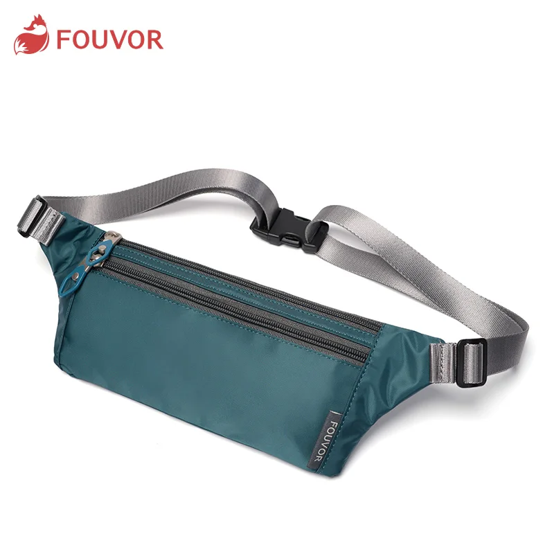 Fouvor Women Pockets Sports Small Waist Packs Ladies Travel Nylon Waterproof Canvas Chest Bag Oxford Messenger Bag 2750-01