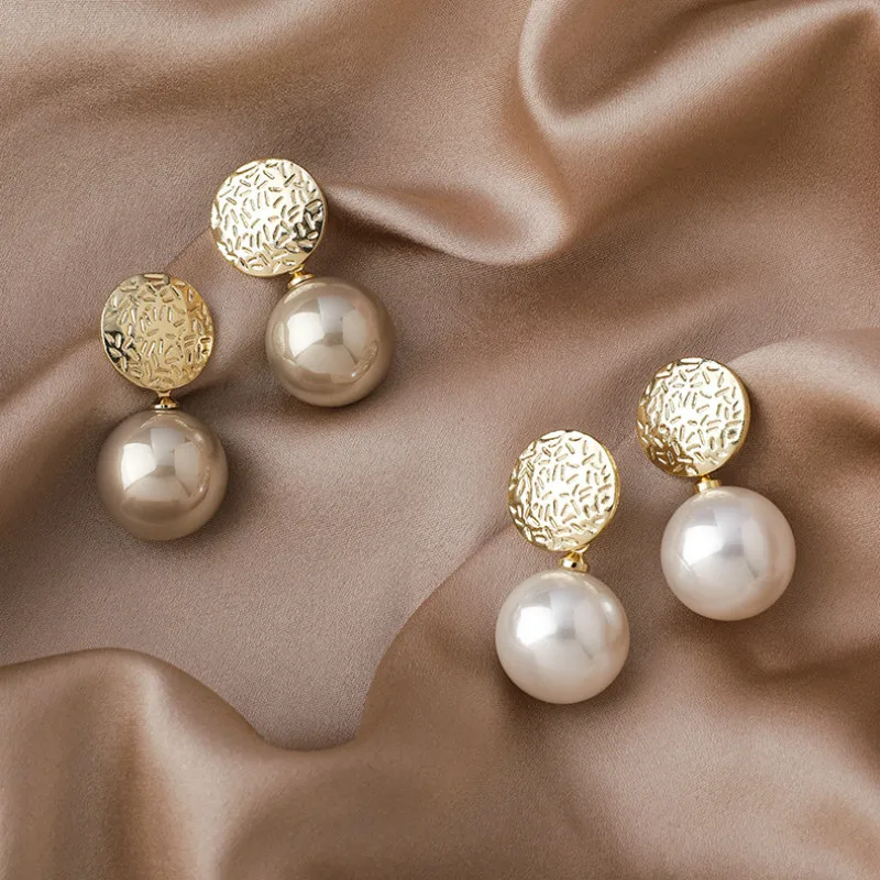 Neue Mode Koreanische Übergroßen Simulierte Perle Ohrringe für Frauen Böhmischen Runde Ball Elegante Hochzeit Ohrringe Schmuck Geschenke – Detail 30