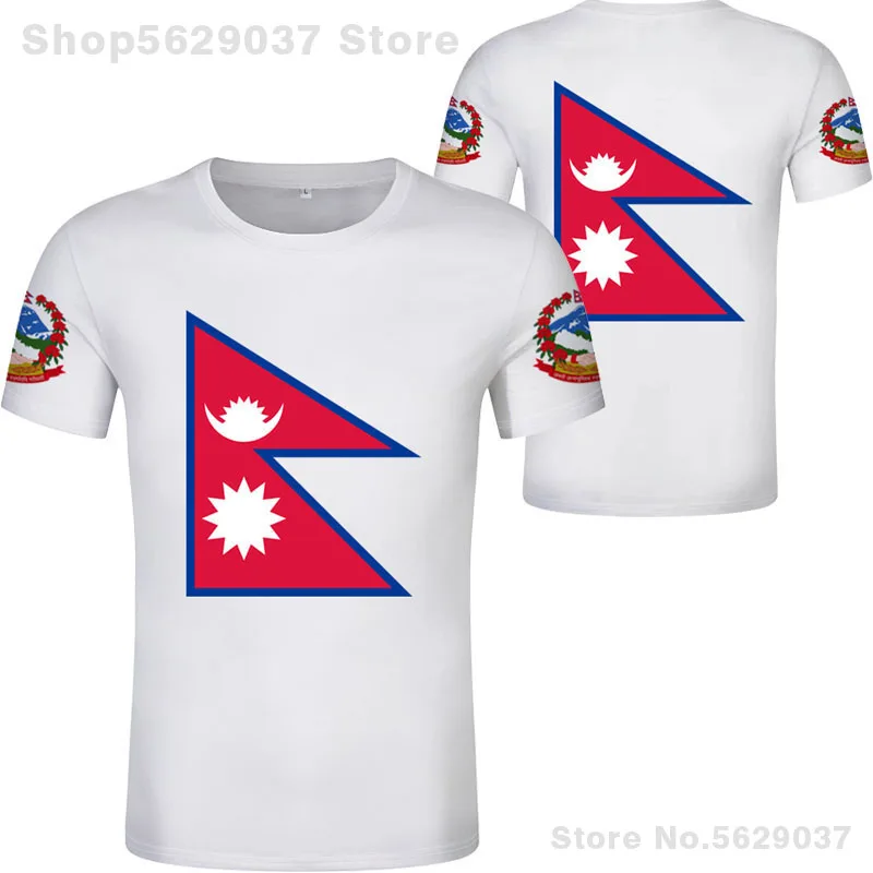 Nepal T Shirt Logo Free Custom Made Name Number Npl T-Shirt Nation Flag Np Republic Nepalese Nepali College Print Photo Clothing