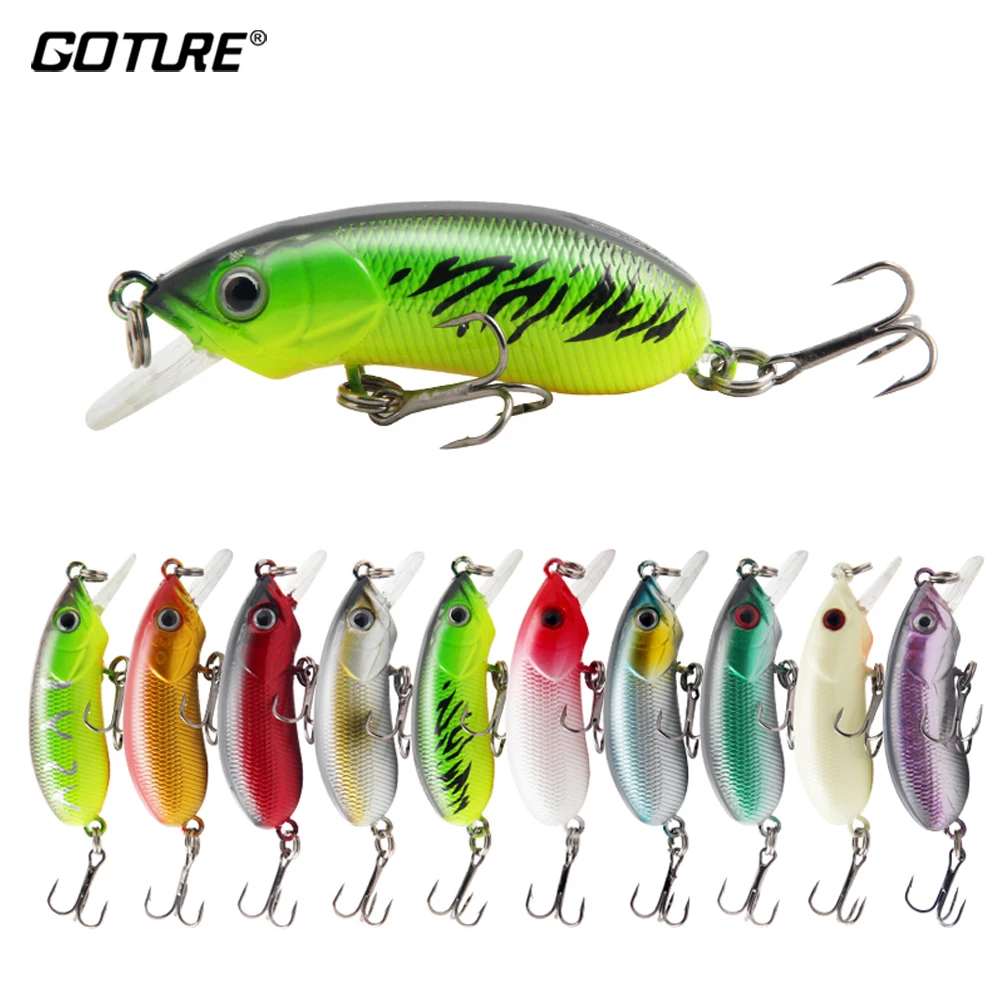 Goture 1pcs 5.3cm 7.8g hot model fishing lures hard bait 10color for choose minnow quality professional minnow depth 0.8-1.5m