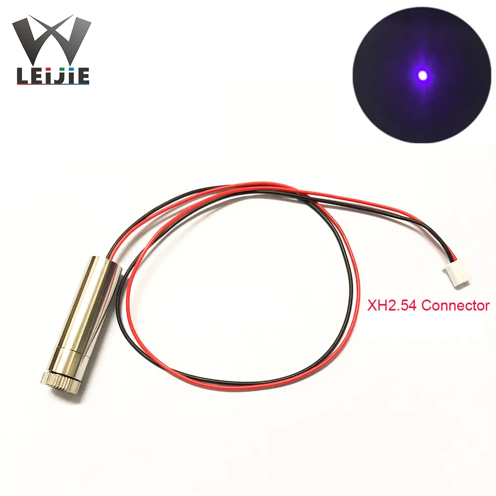 Focusable 405nm 200mW DOT 12x45mm XH2.54 Connector 1245 Laser Module Blue-Violet High Power Laser MINI Laser Engraving