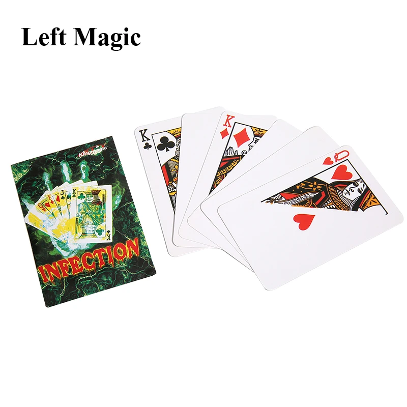 Six Cards Infection Magic Tricks Close Up Magic Props Professional Card Trick GimmickToys Accessories Comedy