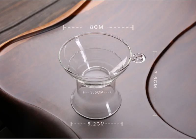 Heat-resistant glass Tea Strainer With Handle Tea Filter for Loose Leaf Tea Infuser China Traditional KungFu Tea Steepers Cup T